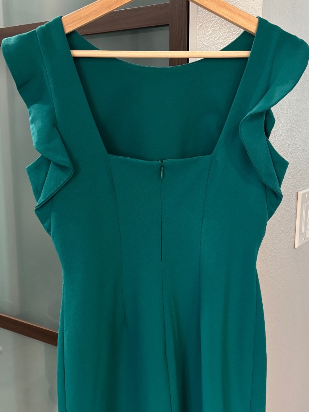 Calvin Klein Flutter Sleeve Sheath Dress - Green Size 4 - Picture 5 of 10